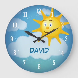 Lächelnde Sonne   Decorationsuhr Große Wanduhr
