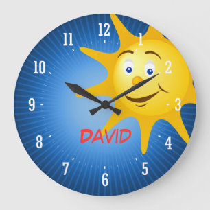 Lächelnde Sonne   Decorationsuhr Große Wanduhr