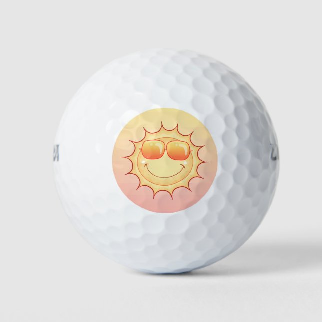 Lächelnde Sonne Golfball (Vorderseite)