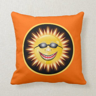 Lächelnde Sonne Kissen