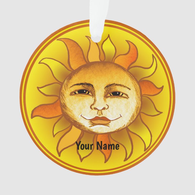 Lächelnde Sonne Ornament (Vorderseite)