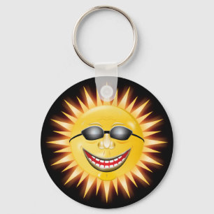 Lächelnde Sonne Schlüsselanhänger