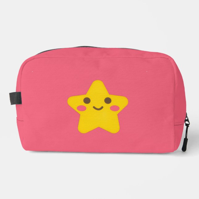 Lächelnde Sterne Waschbeutel (Vorderseite)