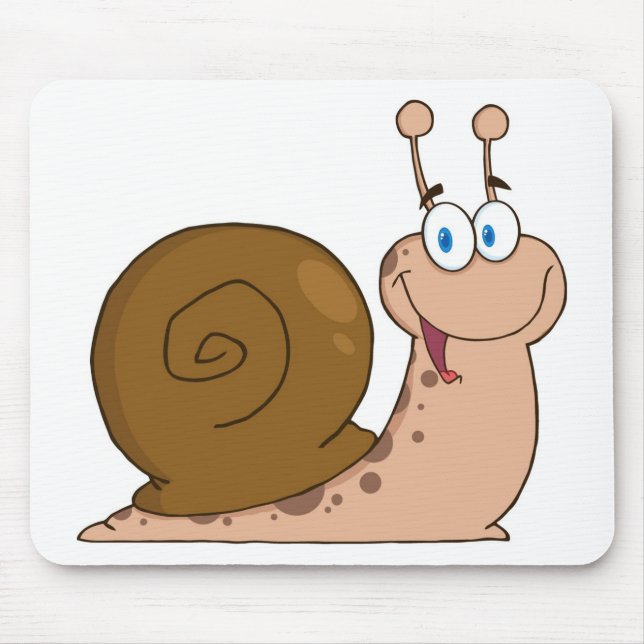 Lächelnde Superschnecke Mousepad (Vorne)