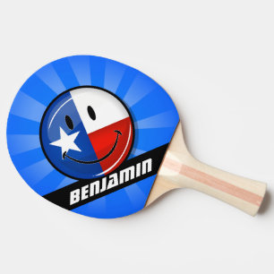Lächelnde Texas-Flagge Tischtennis Schläger