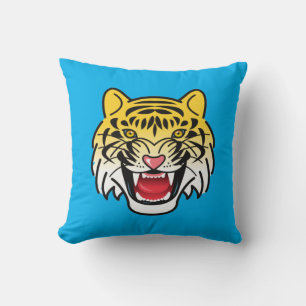 Lächelnde Tiger-Gesichtskunst-21876 Kissen
