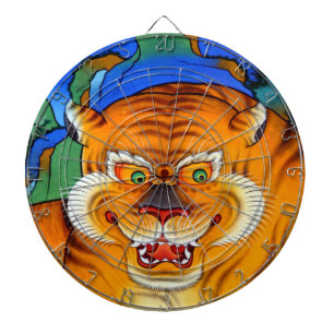 Lächelnde Tiger und glückliche Tiere - Tibet /Da Dartscheibe