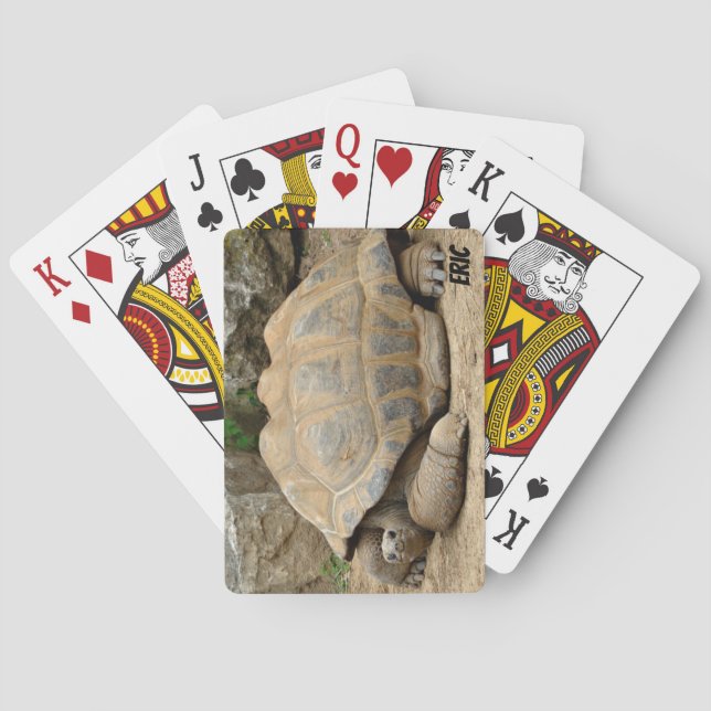 Lächelnde Tortoise  Spielkarten (Rückseite)