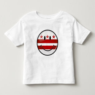 Lächelnde Washington DC-Flagge Kleinkind T-shirt
