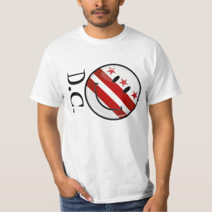 Lächelnde Washington DC-Flagge T-Shirt