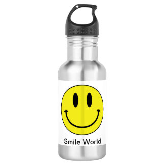 Lächelnde Welt Edelstahlflasche