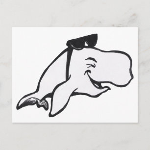 Lächelnde Whale Farbtafel Postkarte