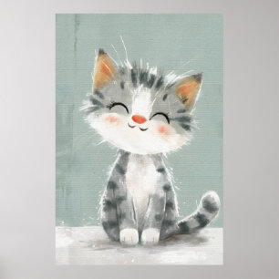 Lächelnde Whiskers Poster