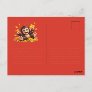 Lächelnder Affe mit großen Augen Spieltropisch Postkarte