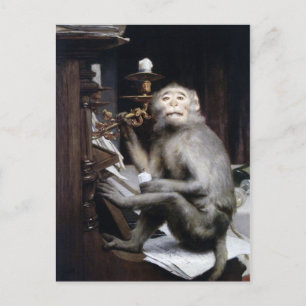 lächelnder Affe Postkarte