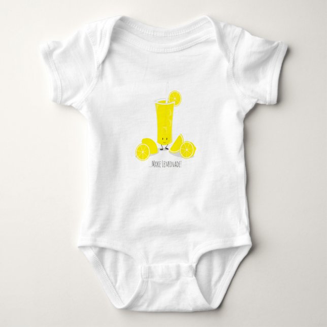 Lächelnder Baby-Bodysuit des Limonade-Glas-| Baby Strampler (Vorderseite)