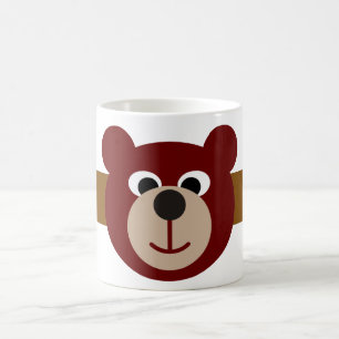Lächelnder Bär Braunstreifen Kaffeetasse