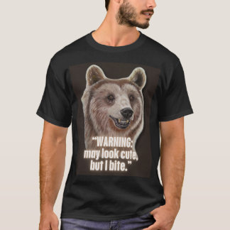 Lächelnder Bär - Schwarze Edition (Sieht süß aus) T-Shirt