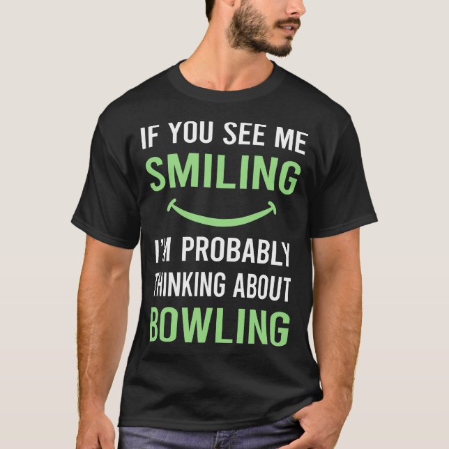 Lächelnder Bowling T-Shirt (Vorderseite)