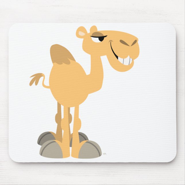 Lächelnder Cartoon Camel Mousepad (Vorne)
