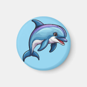 Lächelnder Cartoon-Delfin Magnet