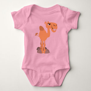 Lächelnder Cartoon-Kamel-Baby-T - Shirt