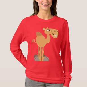 Lächelnder Cartoon-Kamel-Frauen-T - Shirt