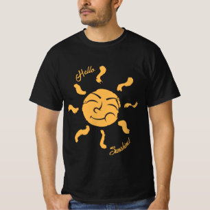 Lächelnder Cartoon Sunshine T-Shirt