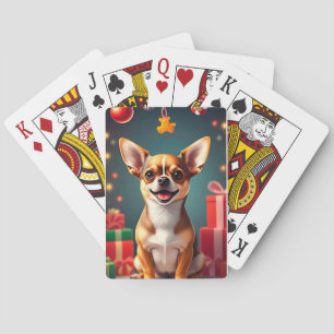 Lächelnder Chihuahua-Hund Spielkarten