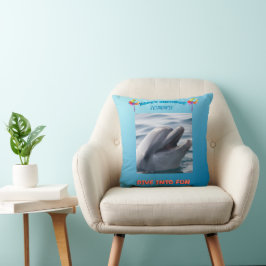 Lächelnder Delfin Geburtstag Kissen