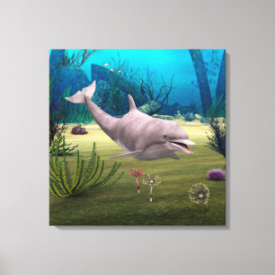 Lächelnder Delfin Leinwanddruck