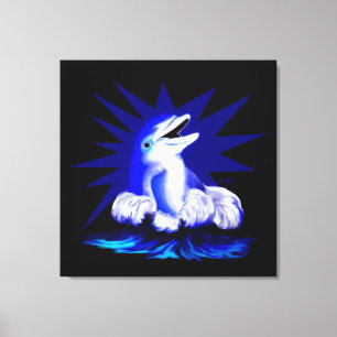 Lächelnder Delfin Leinwanddruck