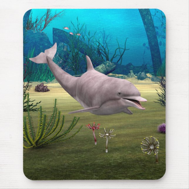 Lächelnder Delfin Mousepad (Vorne)