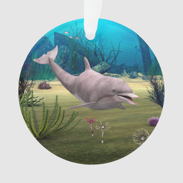 Lächelnder Delfin Ornament (Vorderseite)
