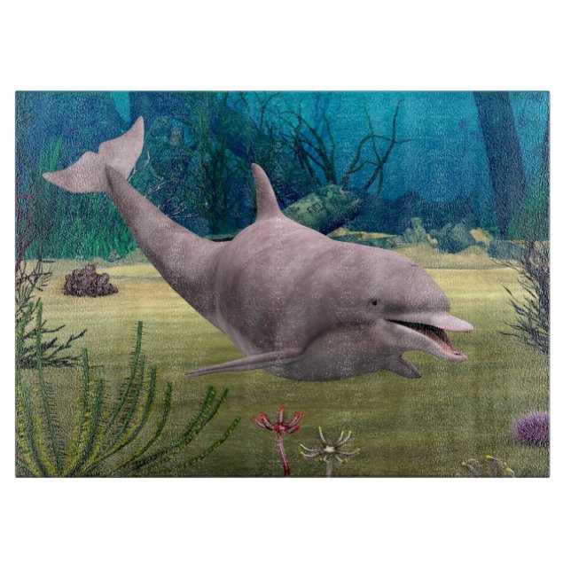 Lächelnder Delfin Schneidebrett (Vorderseite)