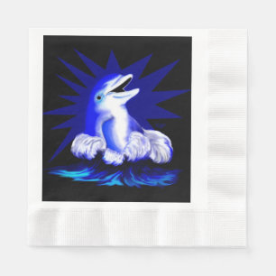 Lächelnder Delfin Serviette