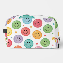 Lächelnder Emoji-Muster Waschbeutel
