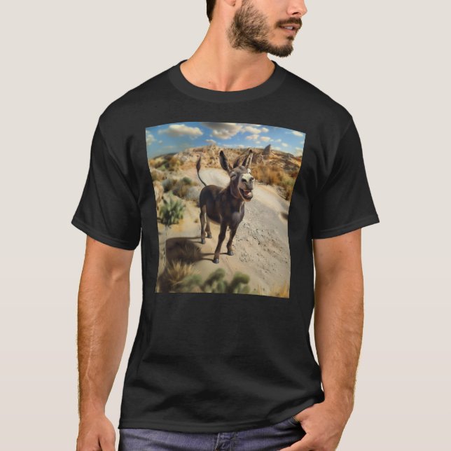 Lächelnder Esel, Oatman Arizona, Route 66 T-Shirt (Vorderseite)