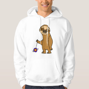 Lächelnder Faultier lustiger Cartoon Faultier spie Hoodie