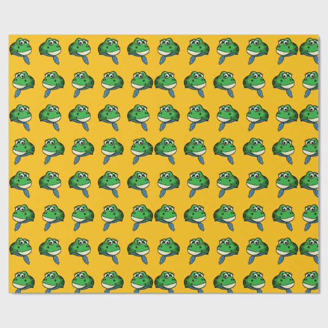 Lächelnder Frosch Geschenkpapier (Flach)