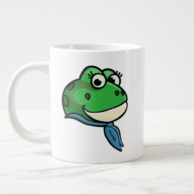 Lächelnder Frosch Jumbo-Tasse (Links)