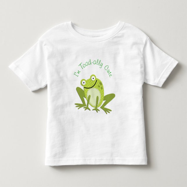 Lächelnder Frosch-Krötenverbündeter niedlicher T - Kleinkind T-shirt (Vorderseite)
