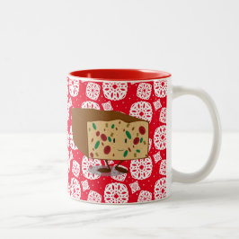 Lächelnder Fruchtkuchen Zweifarbige Tasse
