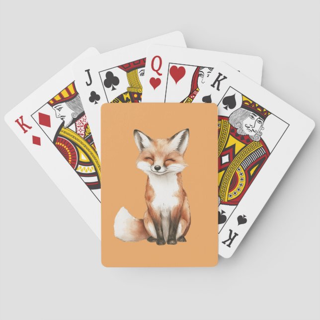Lächelnder Fuchs Spielkarten (Rückseite)
