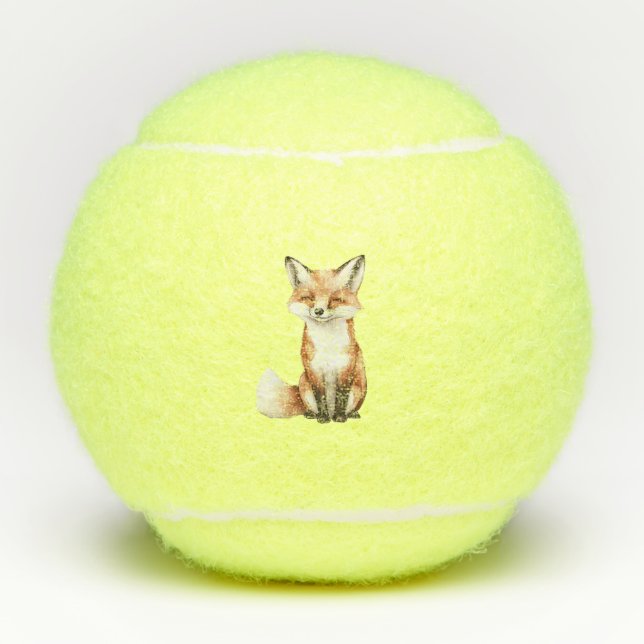 Lächelnder Fuchs Tennisbälle (Vorderseite)