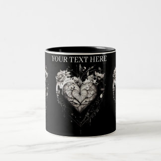 Lächelnder Gold-Schädel Zweifarbige Tasse