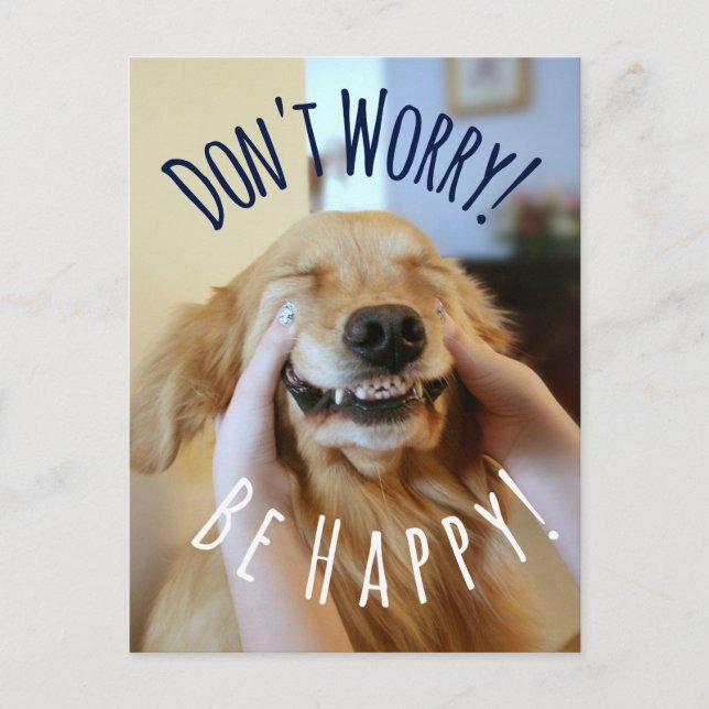 Lächelnder Golden Retriever Hund machen Sie sich k Postkarte (Vorderseite)