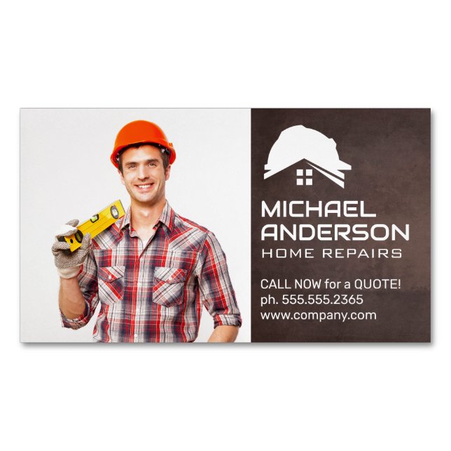 Lächelnder Handyman Magnetische Visitenkarte (Vorderseite)