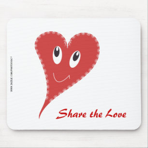 Lächelnder Herz Valentinstag Mousepad