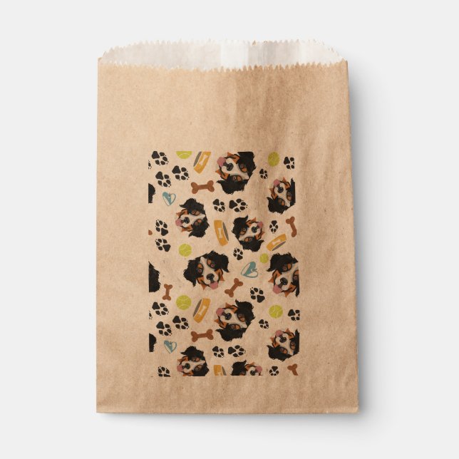 Lächelnder Hund Bernese Mountain Hund Geschenktütchen (Vorderseite)